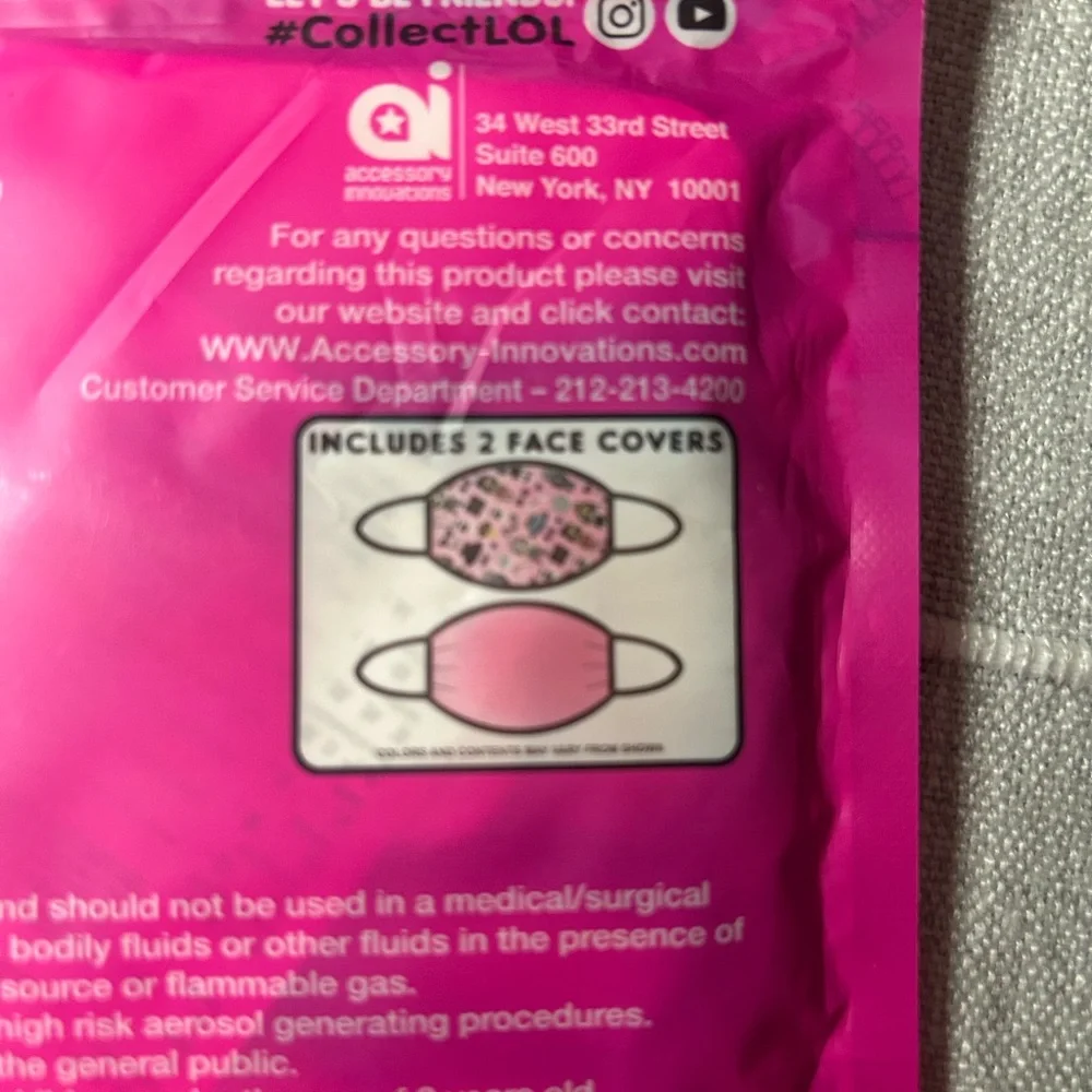 LOL Surprise! Face Masks (2 face masks total)